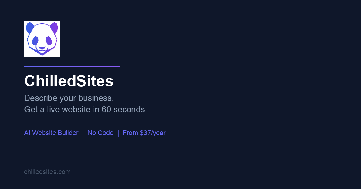 Chilled Sites Ai Website Builder screenshot 1