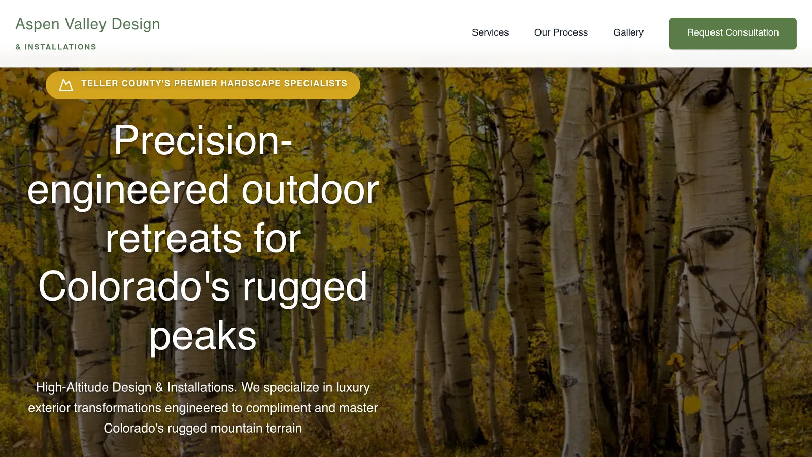 Aspen Valley Design website