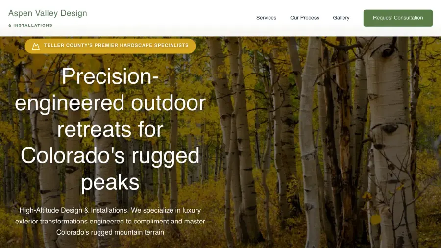 Aspen Valley Design website