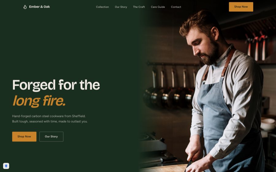 Ember and Oak website