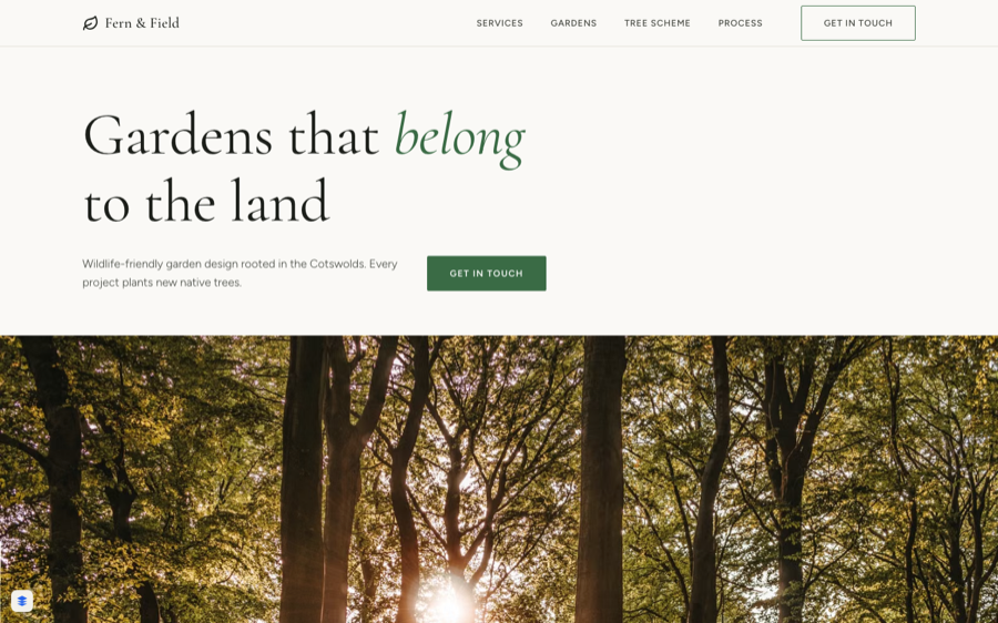 Fern and Field website