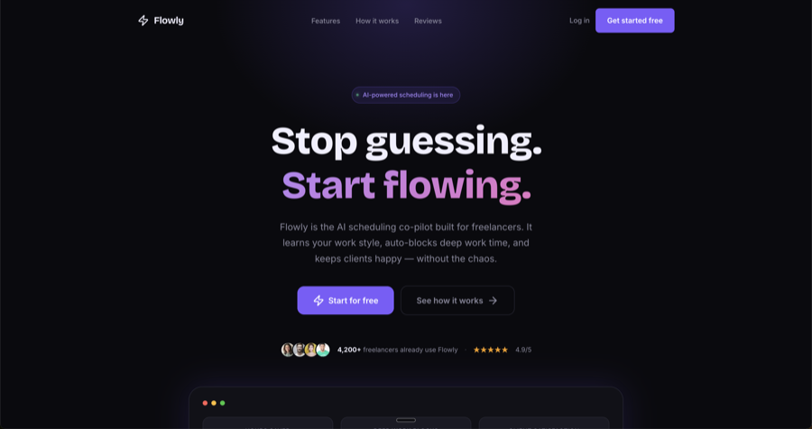 Flowly scheduling website