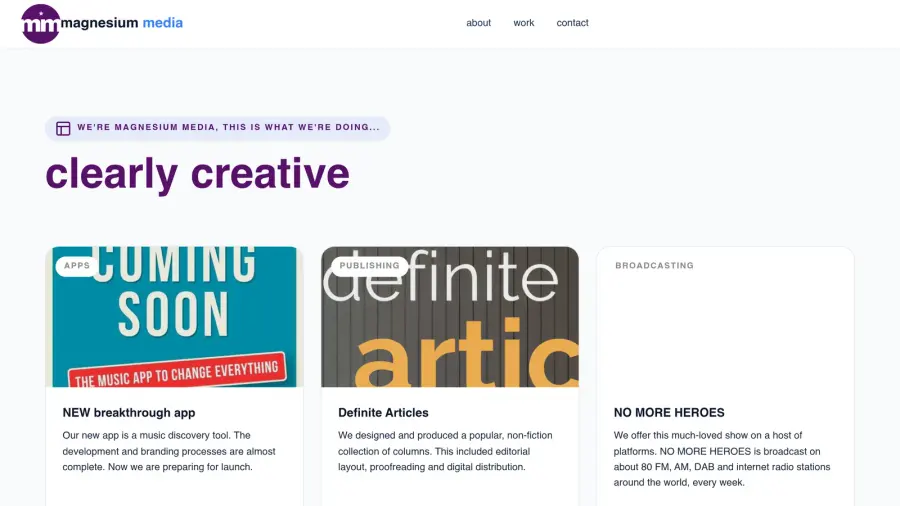 Magnesium Media website