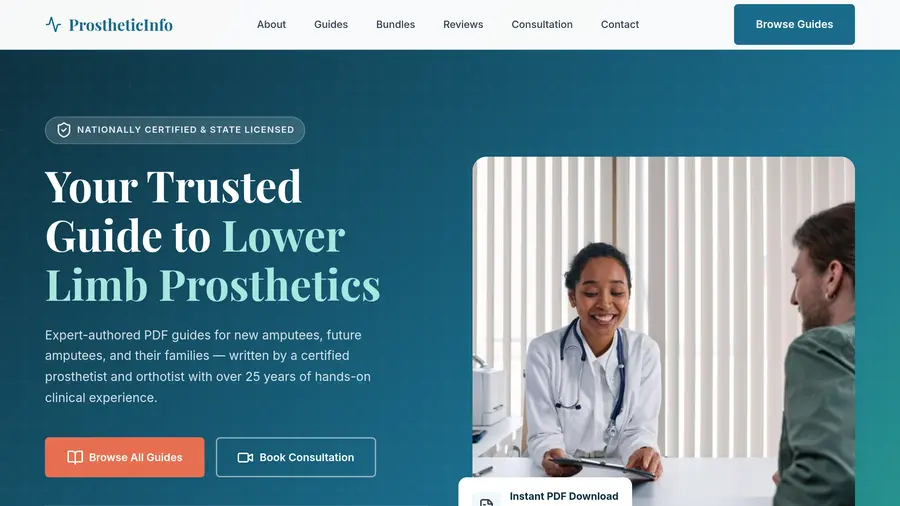 ProstheticInfo website