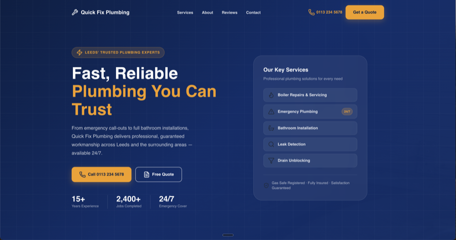 Quick Fix Plumbing website