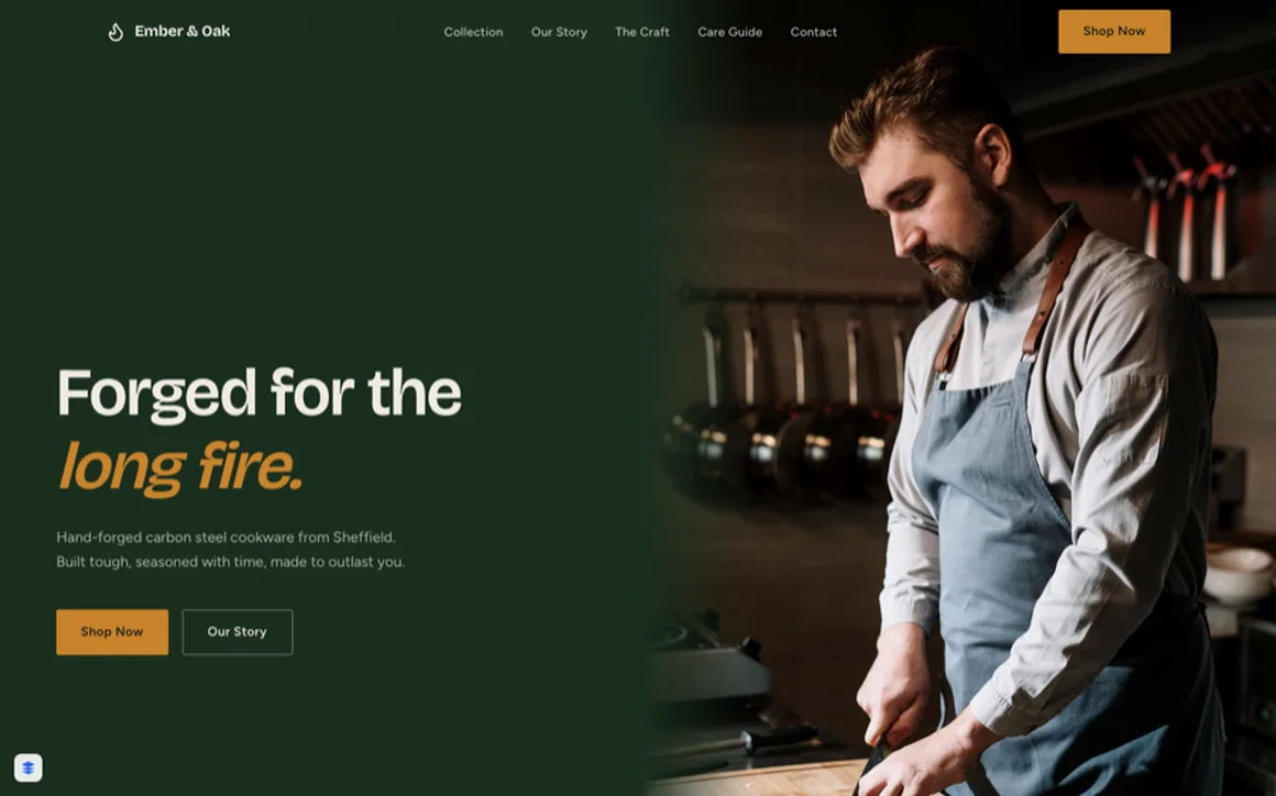 Ember and Oak website built by ChilledSites