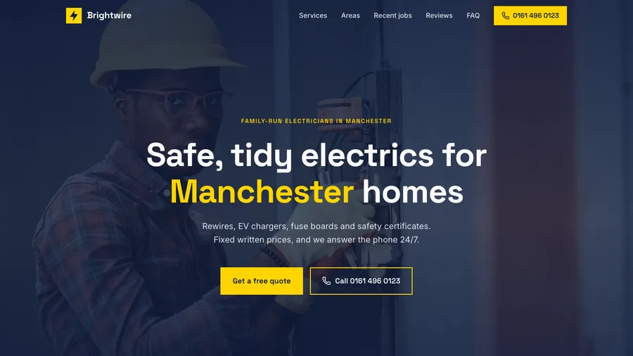 Electrician website template