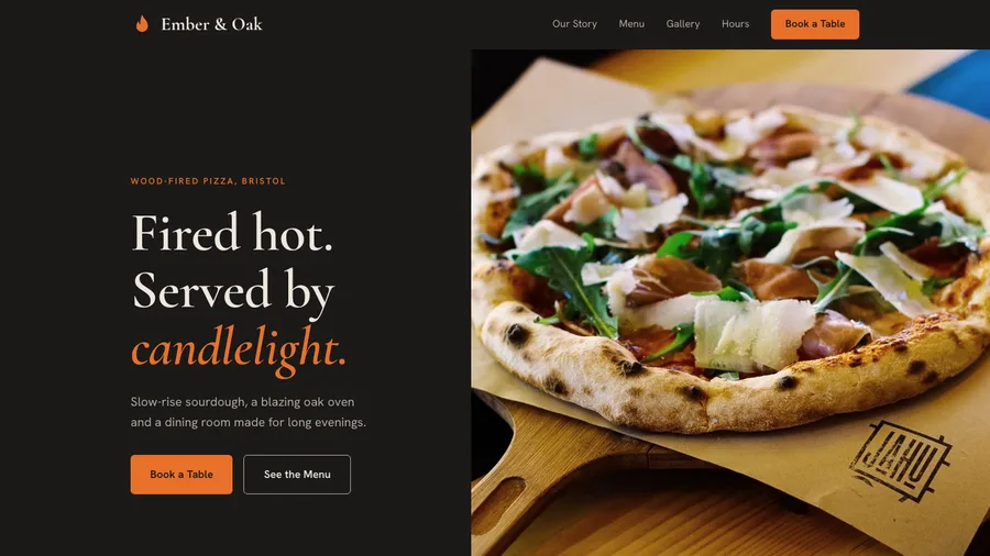 Restaurant website template
