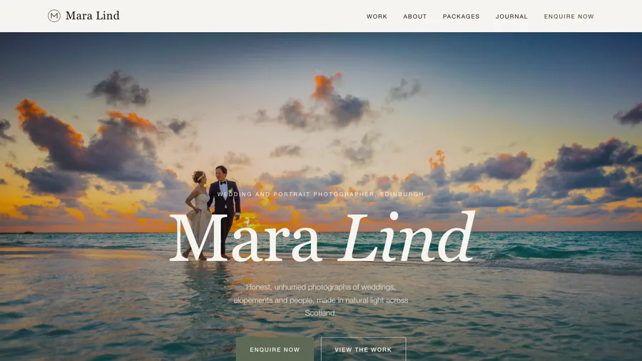Photographer portfolio template